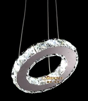 modern led ring lamp light fixture crytsal office lighting led chandeliers diameter 200mm cool white small round chandelier