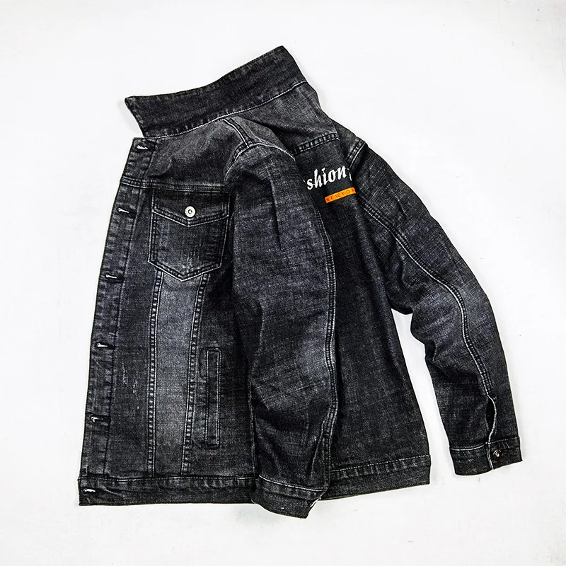 Джинсовые куртки мужские в стиле хип-хоп уличная одежда из денима с множеством