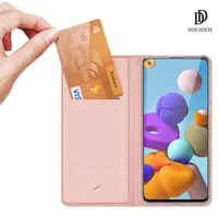 for samsung galaxy a21s dux ducis skin pro series leather wallet flip case full protection steady stand magnetic closure