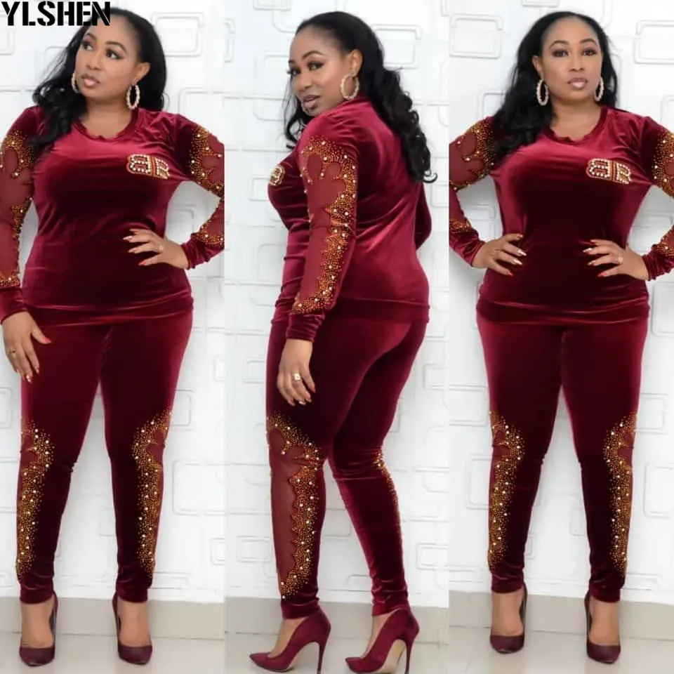 Комплект из двух предметов африканская одежда Африка 2020 Дашики модный бархатный