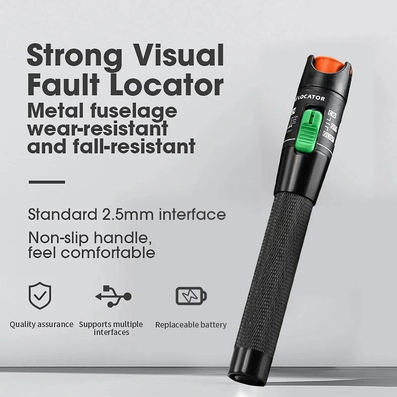 Visual Fault Locator Laser 30mW/20mW/10mW/1mW Fiber Optic Cable Tester 5-30Km Range VFL AUA-30 FTTH Tool Red Light Pen images - 6