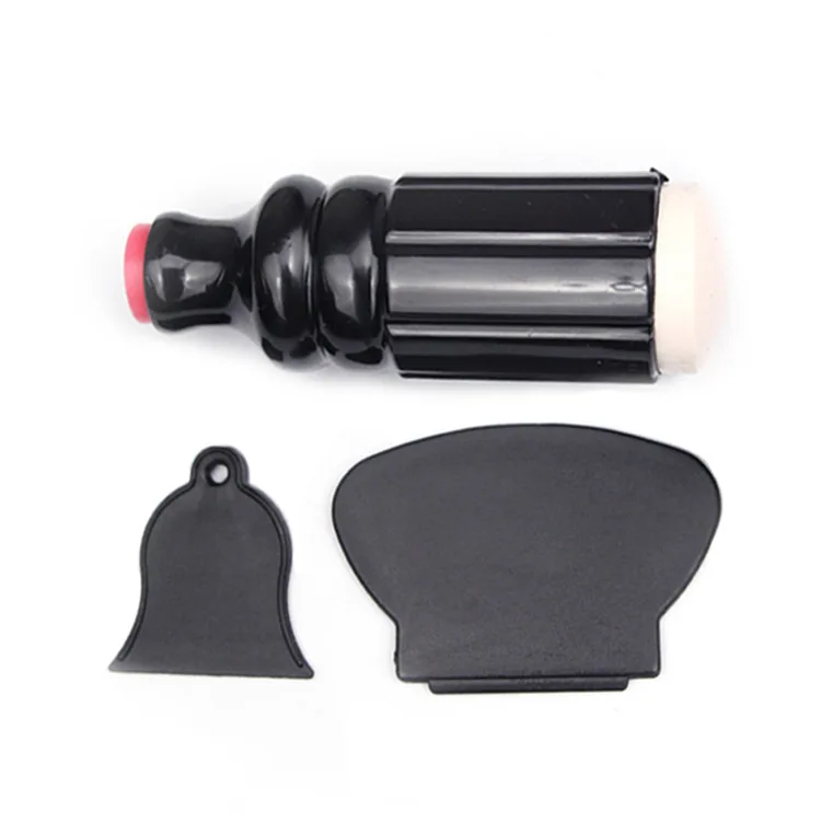 2019 Новое поступление ногтей штамп скребок из двух вещей черно Пластик 2 кристалла