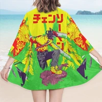 anime chainsaw man pochita denji cosplay costume unisex kimono coat uniform tops haori shirt animation peripherals clothes 4xl