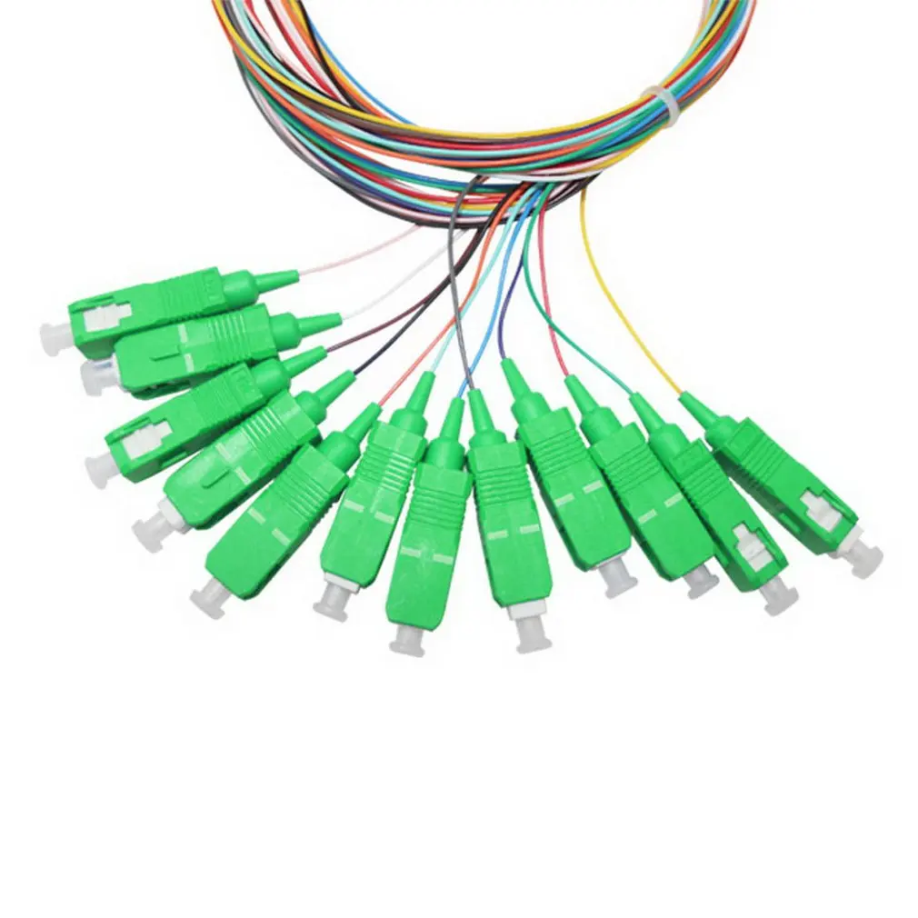 

SC/APC 12-core Bundle Pigtail 1.5 m Optic Cable Jumper Optical Patch Cord Fiber Jumper Durable Cable
