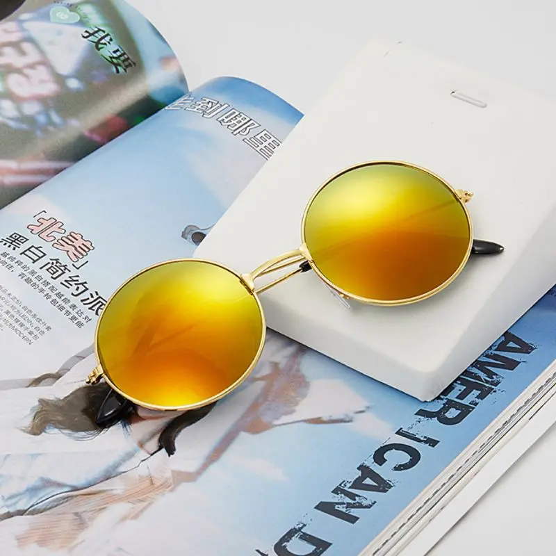 

Vintage Round Sun Glasses New Fashion Candy Vintage Round Mirror Sunglasses UV 400 K3NF