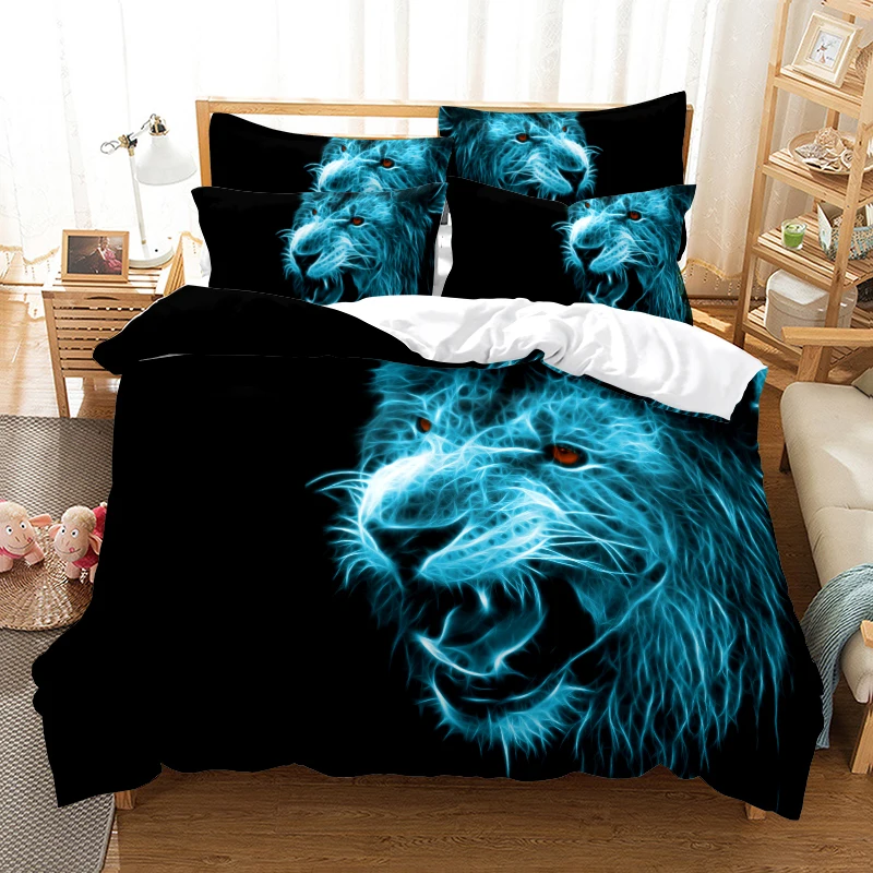 

Lion Bedding Set Animal Series Quilt Covers Pillowcase Cute Duvet Cover Set Kids Bedclothes Home Textile