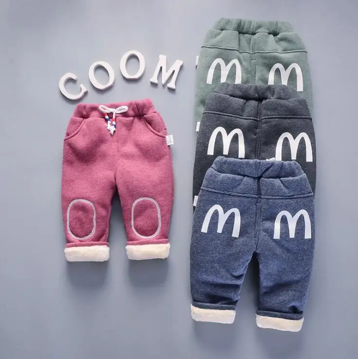 Новые Теплые Штаны для мальчиков зимние повседневные хлопковые плотные