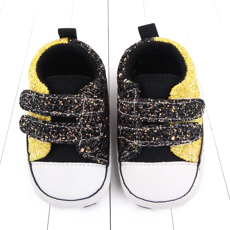 Новинка 2021 детская обувь Koovan парусиновые туфли с блестками для маленьких