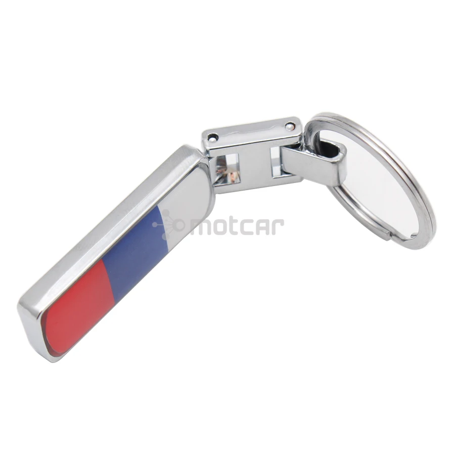 Универсальный брелок с логотипом российского флага модный хром металлический