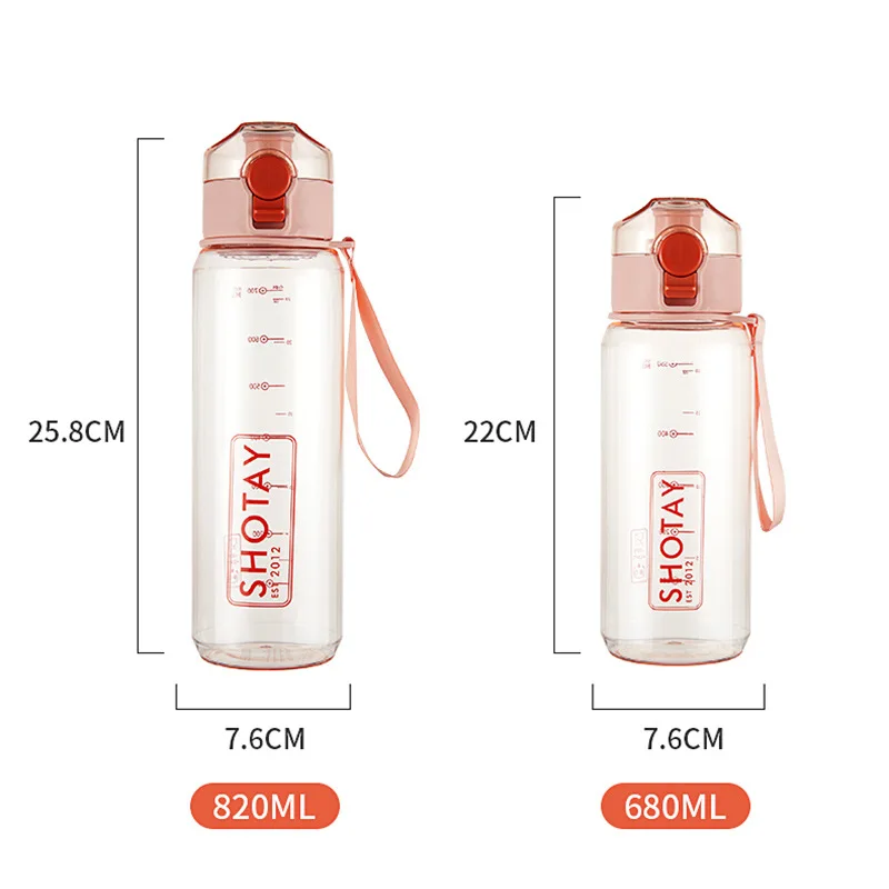 

Simple and large-capacity summer straight drinking cup personalized portable bounce portable plastic cup with lock