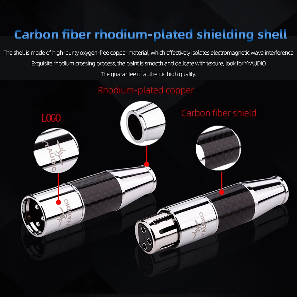 Бесплатная доставка Углеродное Волокно соединительный Штепсель XLR гнездо штекер