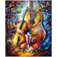 tapb music dream violin and guitar picture diy painting by numbers handpainted on canvas coloring by numbers home wall art decor