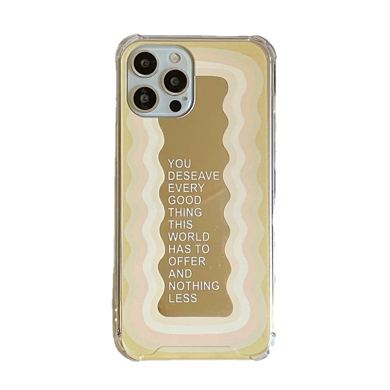 art retro wave mirror korean phone case for iphone 11 12 pro max 7 8 plus x xs max xr se 2020 cases shockproof soft tpu cover free global shipping
