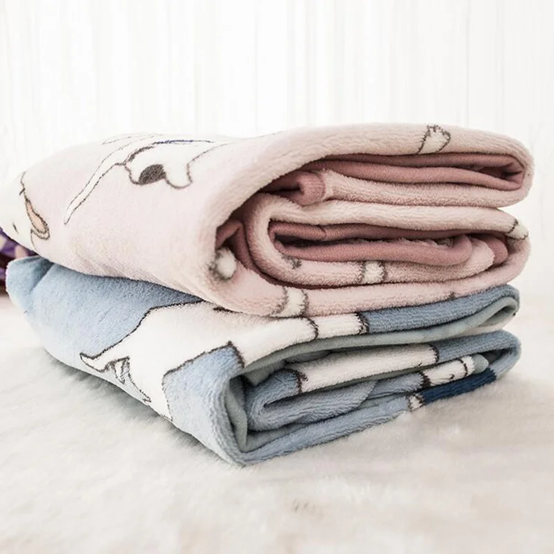 Мягкое Коралловое Флисовое одеяло s диван/кровать/Самолет/дорожное бультерьер