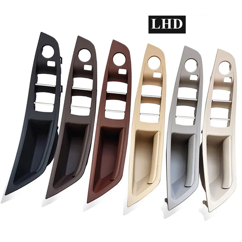 Внутренняя Панель дверной ручки автомобиля кожаная накладка для BMW 5 серии F10 F11 F18