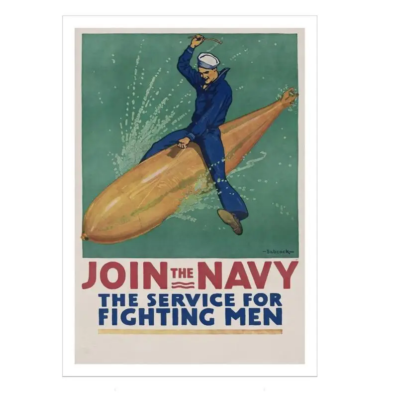 

Metal Tin Sign Join The Navy The Service for Fighting Men Plaque Poster Home Club Club House Wall Decoration Retro Metal Plate