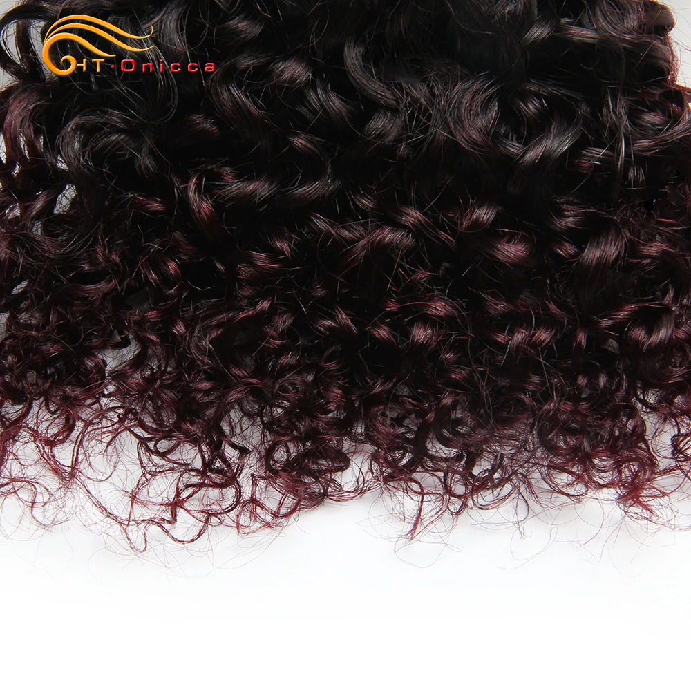 Человеческие волосы Jerry Curl 6 шт./лот бразильские Remy волнистые пучки 1B 99J 27 30 цветов