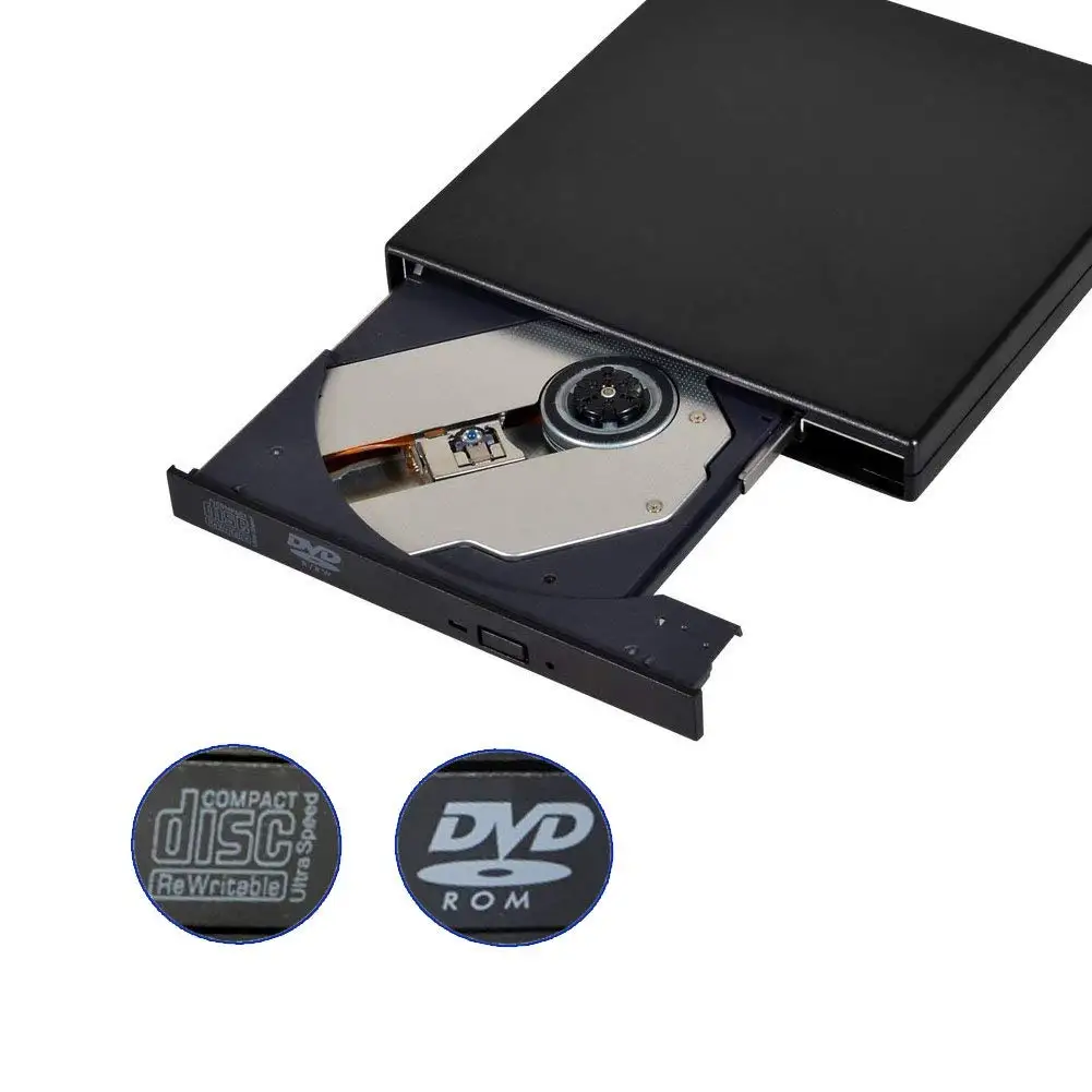 

External Optical Drive USB 2.0 DVD/CD Player DVD-Rom For Mac Windows xp 7 8 10,Ultra Notebook PC Desktop Computer