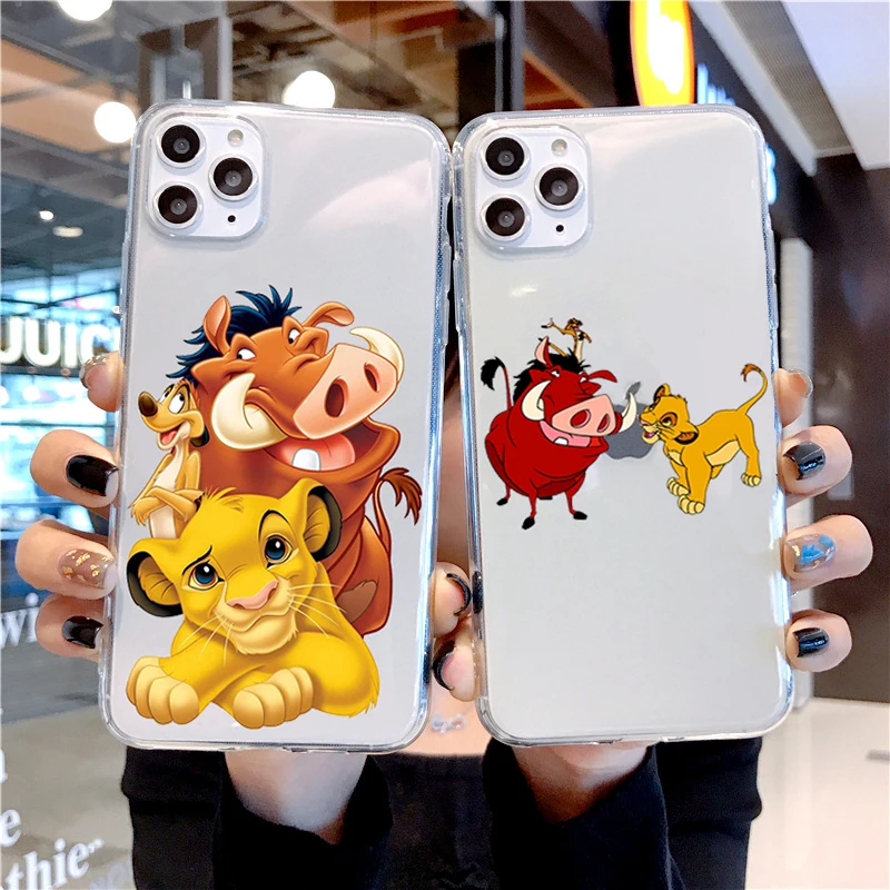 Чехол-накладка из мягкого ТПУ и силикона с милым мультяшным рисунком Король Лев