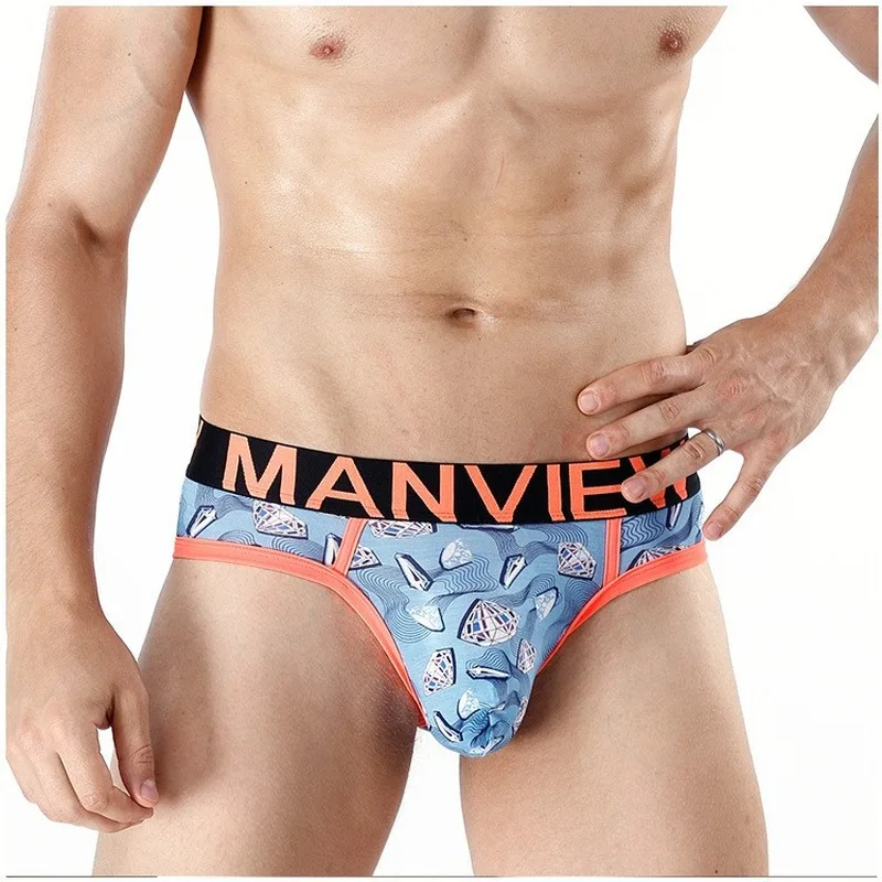 Пикантные Для мужчин нижнее белье забавная Футболка с принтом хлопковые трусы u