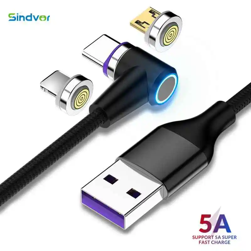 Магнитный зарядный кабель USB Type-C 5A для Xiaomi Huawei P30 P20 Mate 30 20 10 Pro Honor | Мобильные