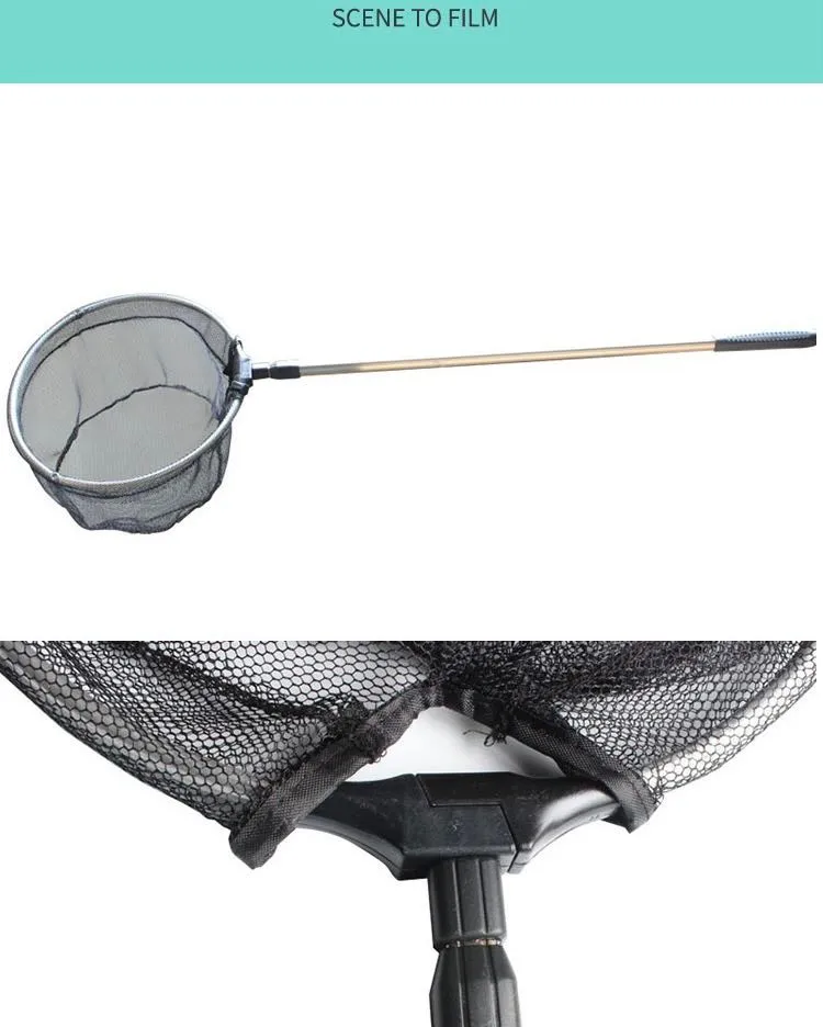 2 of Stainless steel dip net pole, fishing folding fishing dip net, fishing net bag dip net fishing gear enlarge