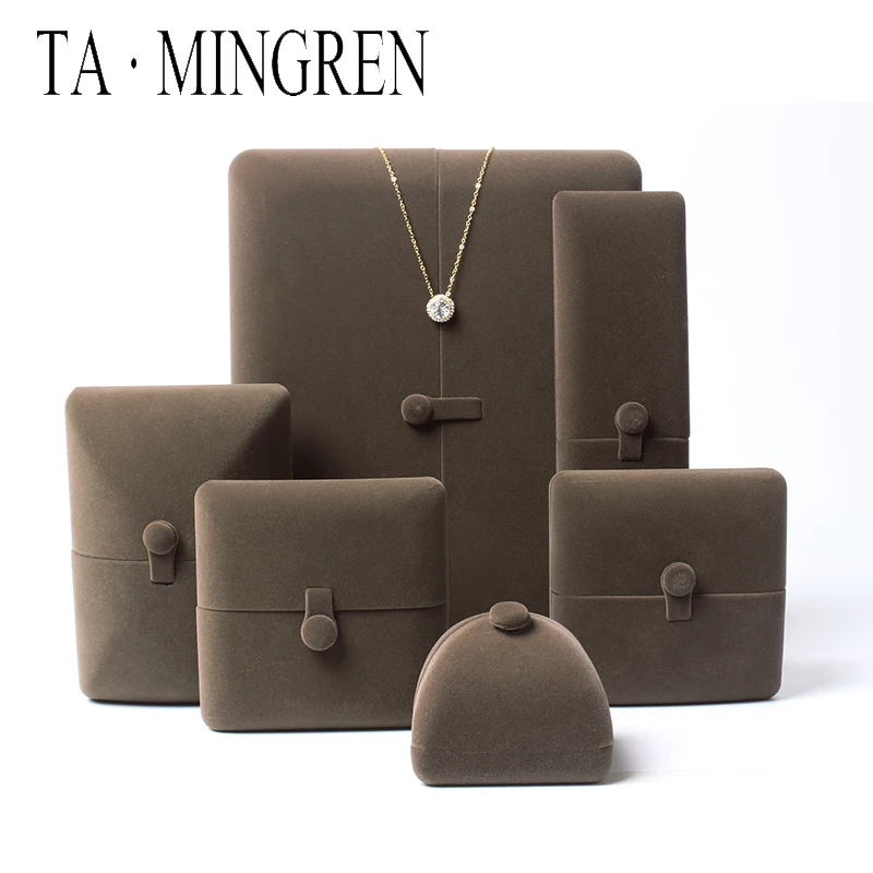 New product multi-function luxury senior velvet fashion jewelry ring pendant necklace box birthday holiday gift multi-spec