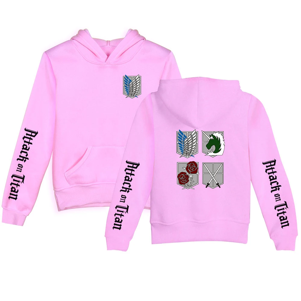 

2021 Attack on Titan Kids Hoodie AOT Anime Cool Hoodies Children's Full Sleeve Casual Clothes Fashion