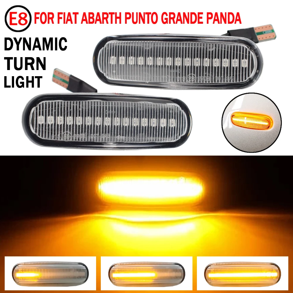 

2pcs Dynamic Flowing LED Side Marker Turn Signal Light For Fiat Panda Punto Evo Stilo Qubo Peugeot Citroen Lancia Musa(350)