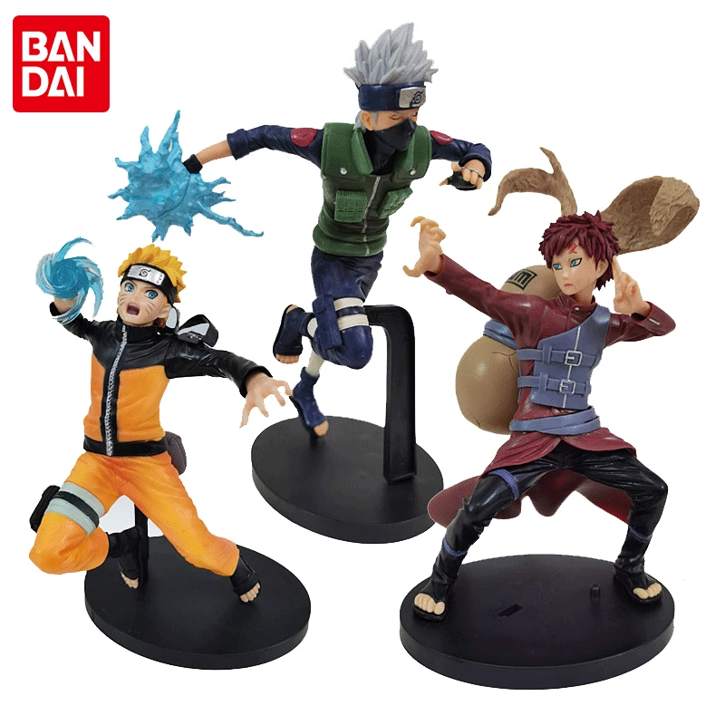 Купи 3pcs19cm Anime Naruto: Shippuden Action Figure Model Gaara Uzumaki Naruto Hatake Kakashi Anime Action Figure Doll Kids Toys Gift за 868 рублей в магазине AliExpress