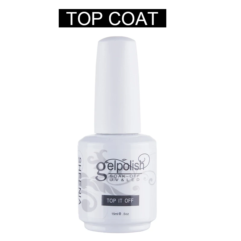 Top Coat Гель для ногтей гель для полировки ногтей лак 15 мл УФ гель лак для основа для ногтей гелевое покрытие для ногтей праймер Гель-лак для маникюра дизайн ногтей - Цвет: Top Coat