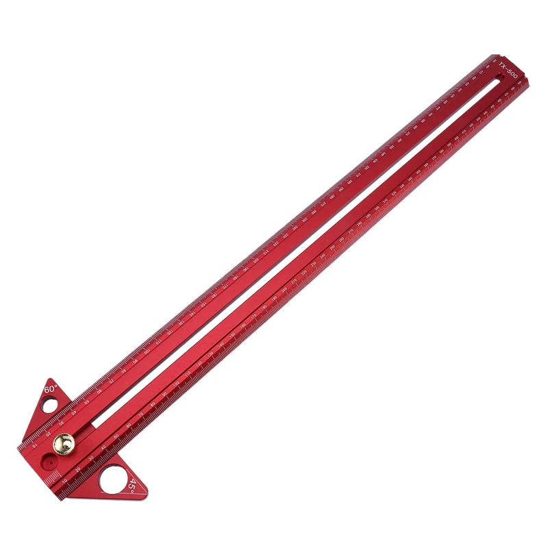 

Woodworking Angle Scribe Adjustable T-Shaped Scribe Multi-Function Scribe Aluminum Alloy Measuring Tool