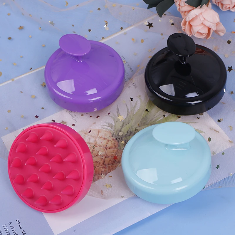 

Massage Brush Silicone Acupoint Head Meridian Relaxing Massage Comb Tools Hair Wash Brush Head Body Shower Massager Comb