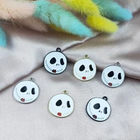 apeur 10pcs halloween charms alloy enamel skull charms pendants for making necklaces earrings keychain diy jewelry findings