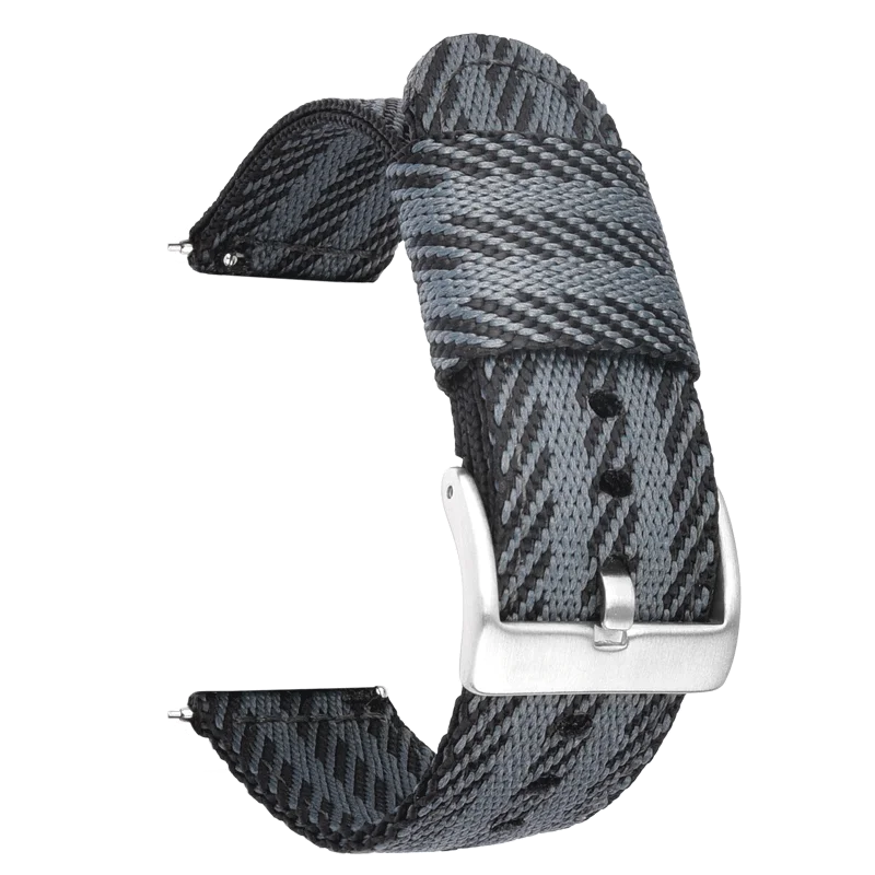 18mm 20mm 22mm 24mm Top Quality Stripe Nylon Strap For Huawei GT2/Samsung S2 S3 Smart Watch Bands Replacement Watch Accessories