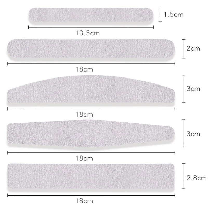 10pcs/set Sandpaper Nail File Replacement Pads Double Sided Nail Files Stainless Steel Plate Nail Art Sanding File Set