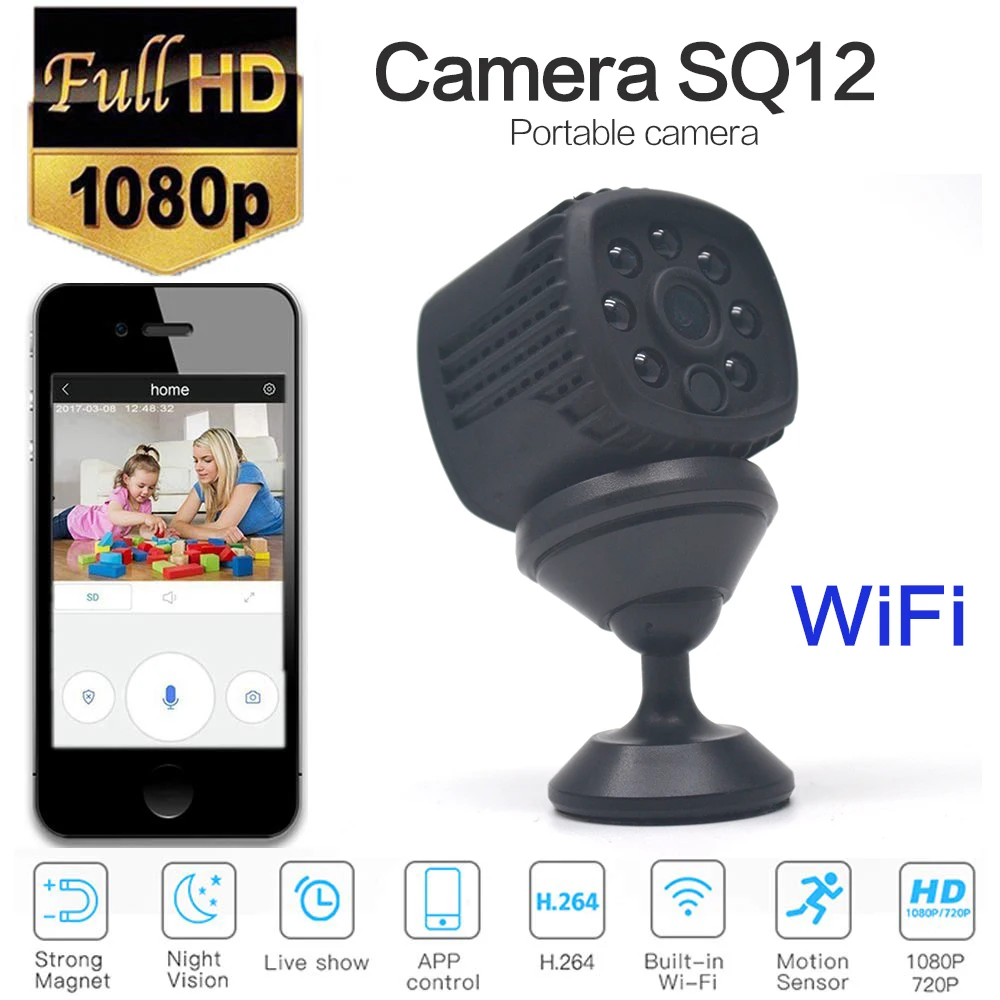 Wi Fi мини камера ночного видения Видеокамера HD видео удаленный Микро IP Встроенный