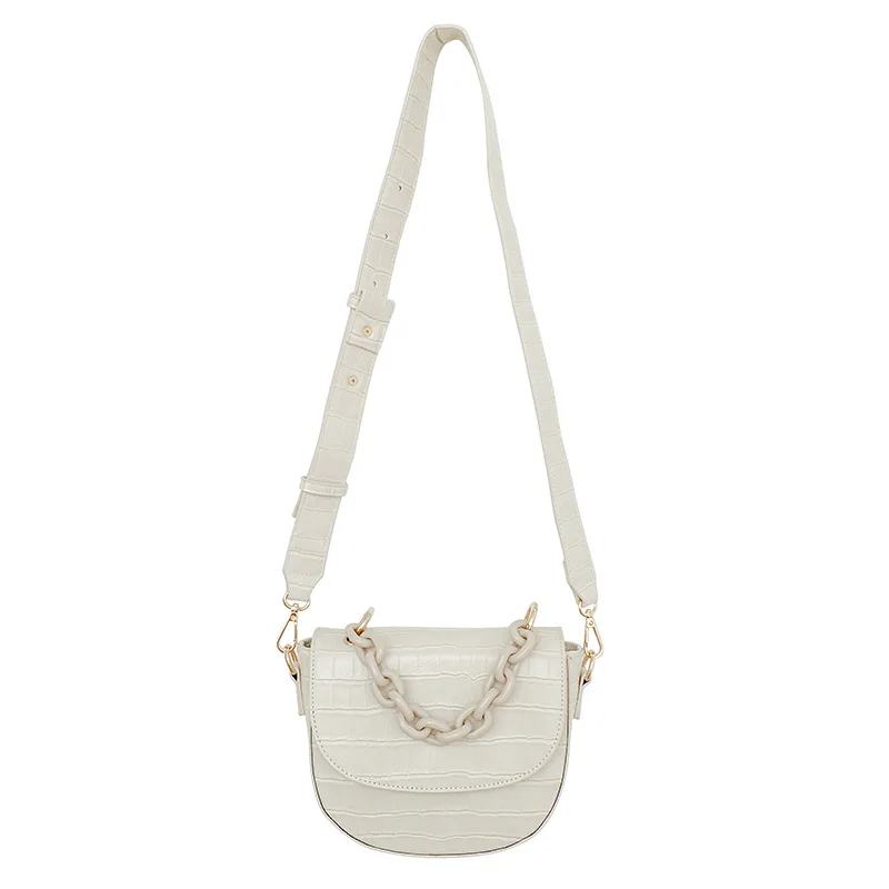 

Semicircle shell bag New 2020 summer and autumn bag women chain handbag fashion crocodile pattern shoulder messenger bag