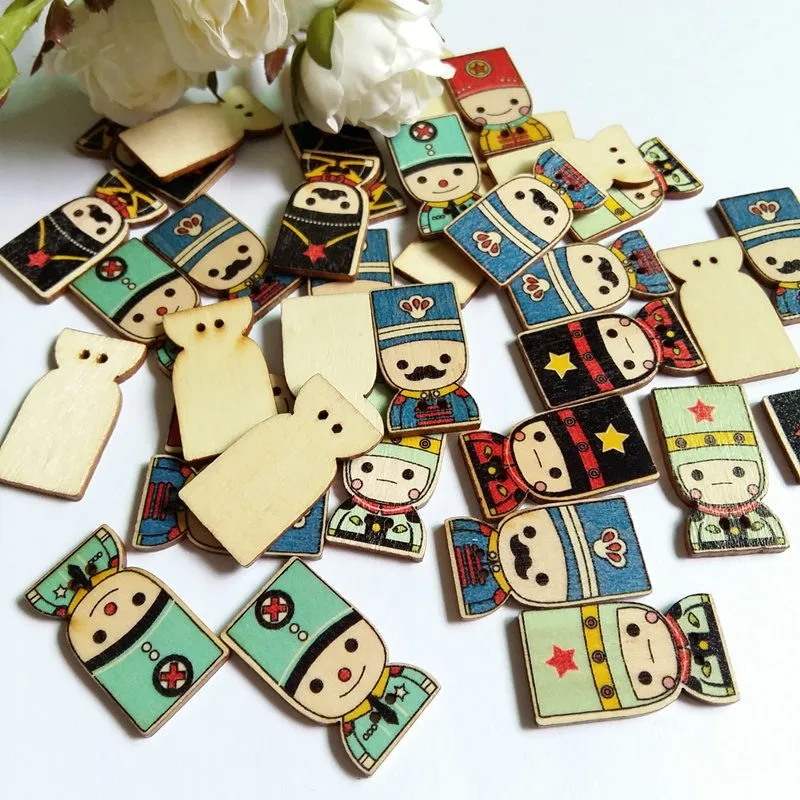 10 шт. деревянные пуговицы с 2 отверстиями для скрапбукинга поделки детская одежда
