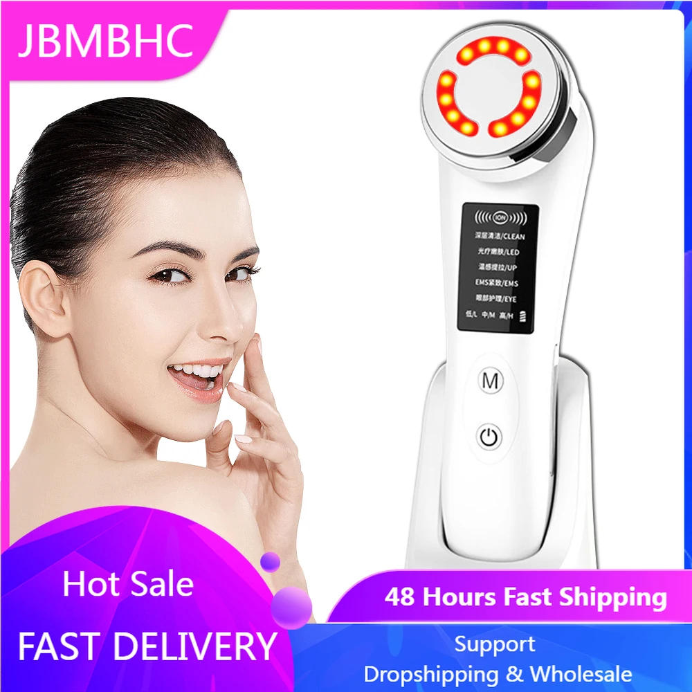

5IN1 Face Massager Skin Rejuvenation Face Lifting Wrinkle Removal Face Massager EMS Mesotherapy LED Photon Skin Care