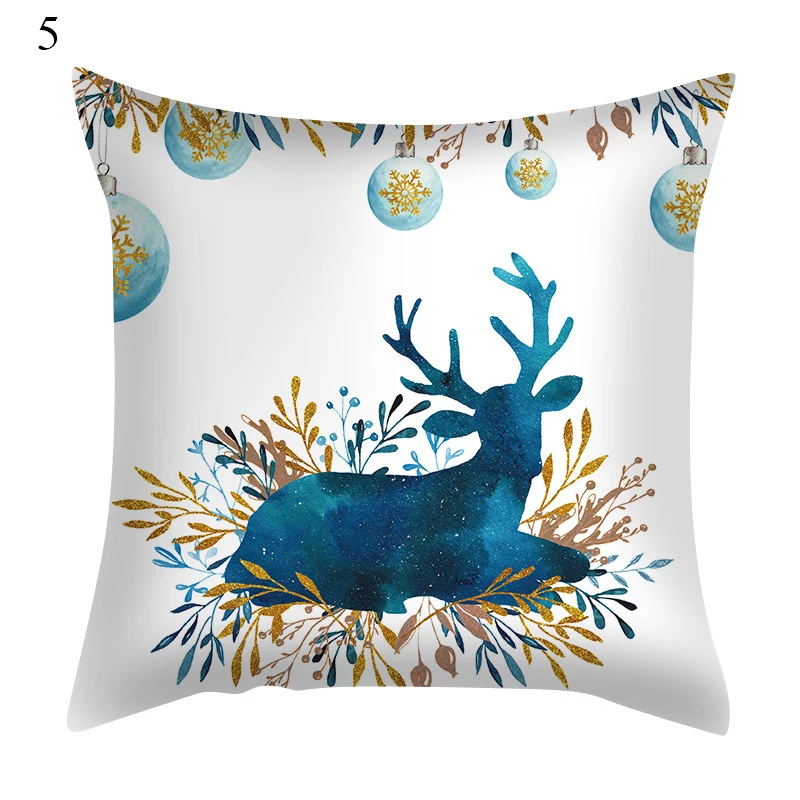 Чехол для подушки в скандинавском стиле с синим рисунком | Дом и сад
