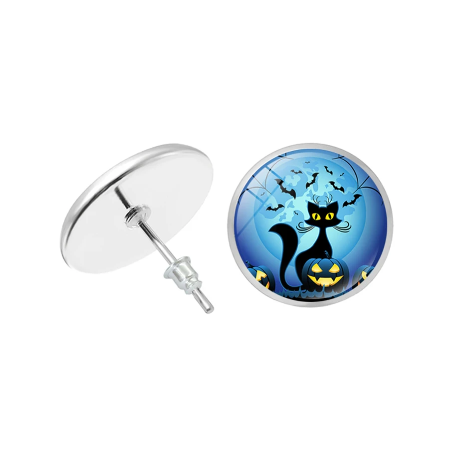 Хэллоуин сережки летучая мышь подвеска с изображением полной Луны на надписью