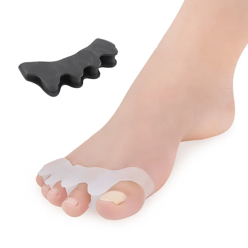 1 Pair Silicone Manicure Pedicure Gel Bunion Protector Toe Separator Straightener Hallux Valgus Plantar Fasciitis Toes Corrector | Красота и