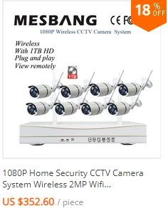 1080P беспроводная IP CCTV камера Камера системы наборы Спорт на открытом воздухе 2MP с поддержкой Wi-Fi IP Камера системы 8ch PoE NVR комплекты build in 1 ТБ HDD с монитором