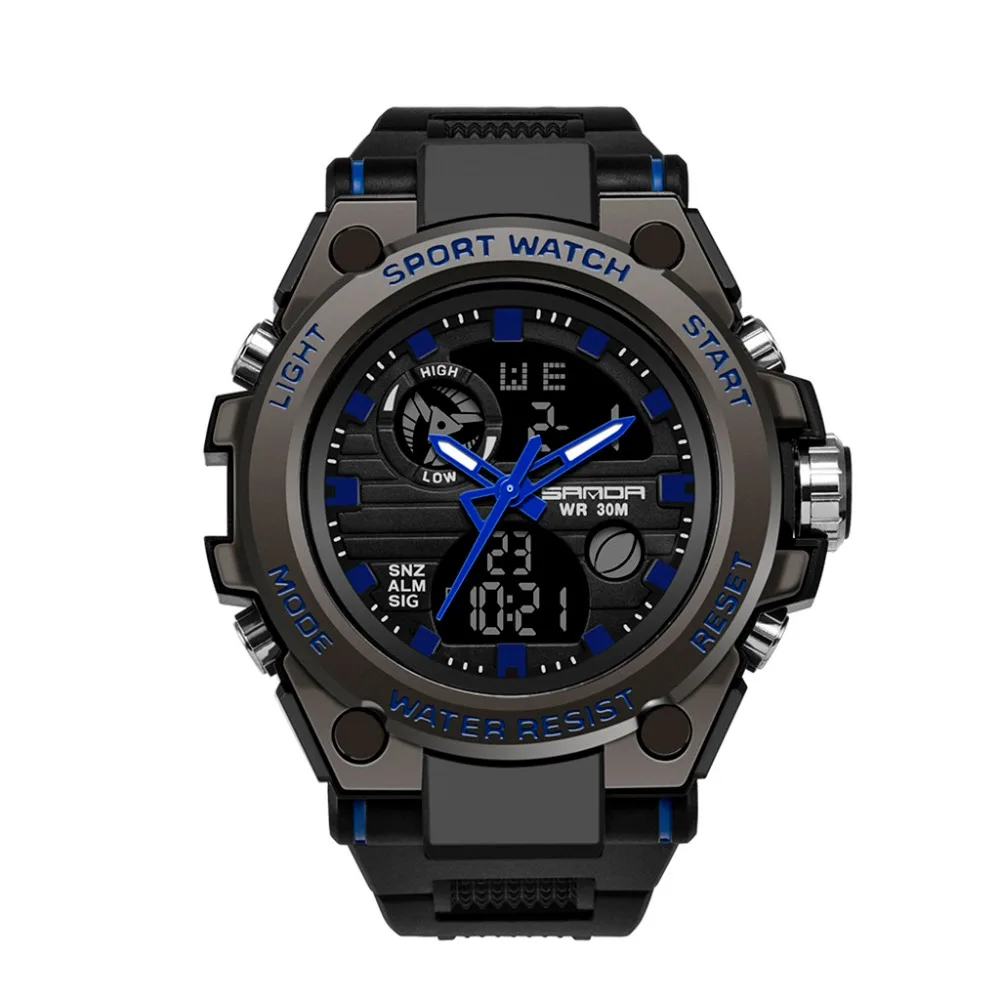 reloj мужские спортивные часы с двойным дисплеем Аналоговый Цифровой светодиодный электронный модные наручные часы reloj hombre erkek kol saati
