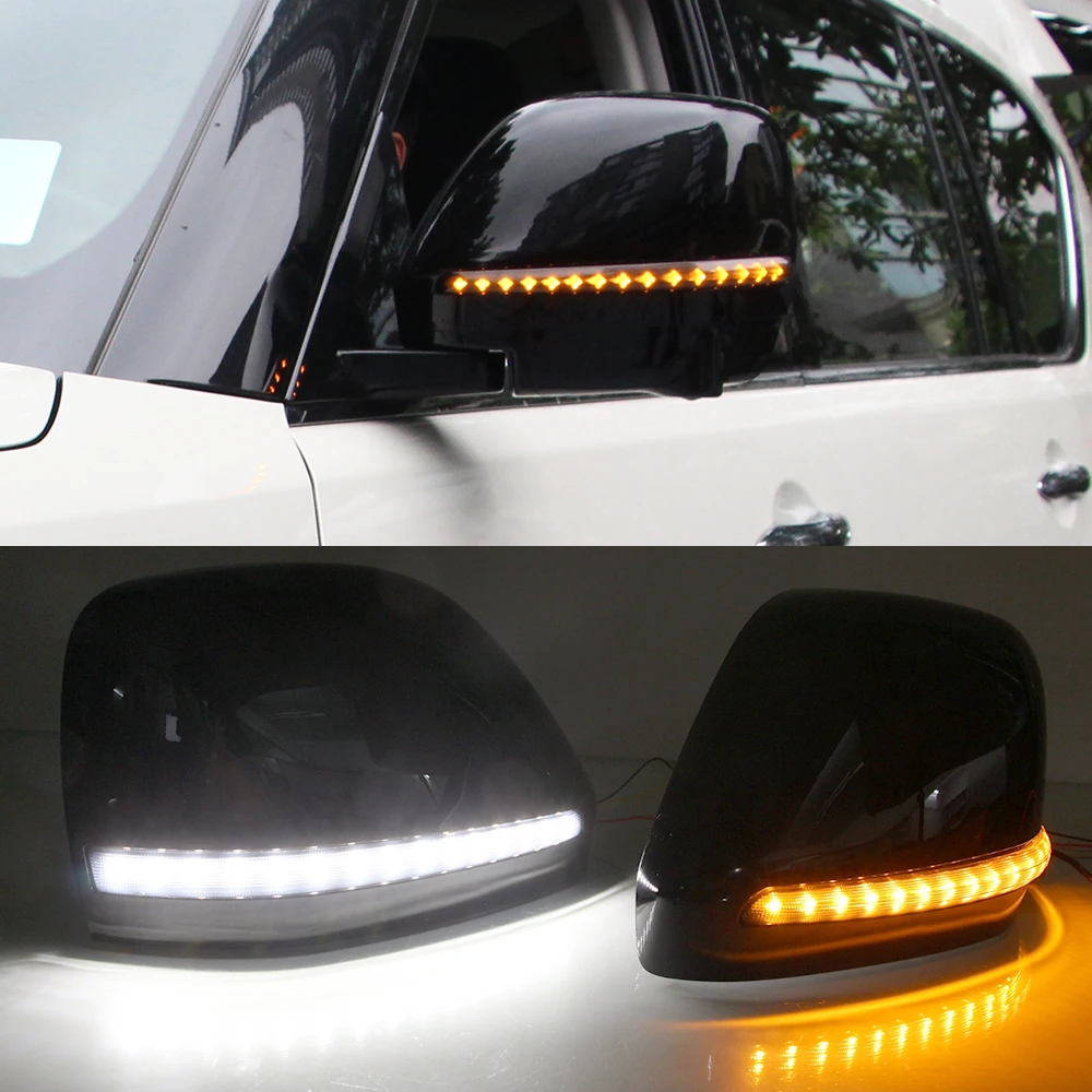 Автомобильные Боковые зеркала заднего вида зеркало светодиодный Поворотная