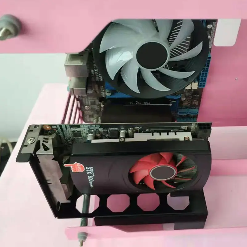 DIY металлический кронштейн для видеокарты фиксированный вертикальный ATX чехол PCI