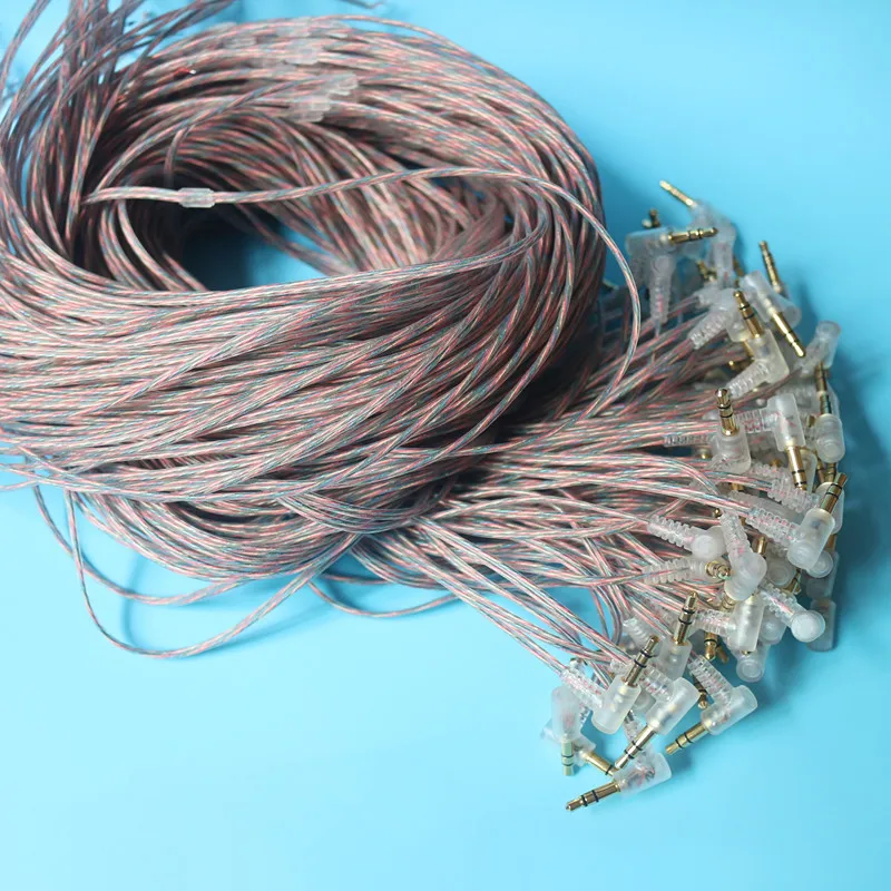 

10 pcs Curved plug transparent silicone wire suitable for diy earphone repair headset cable