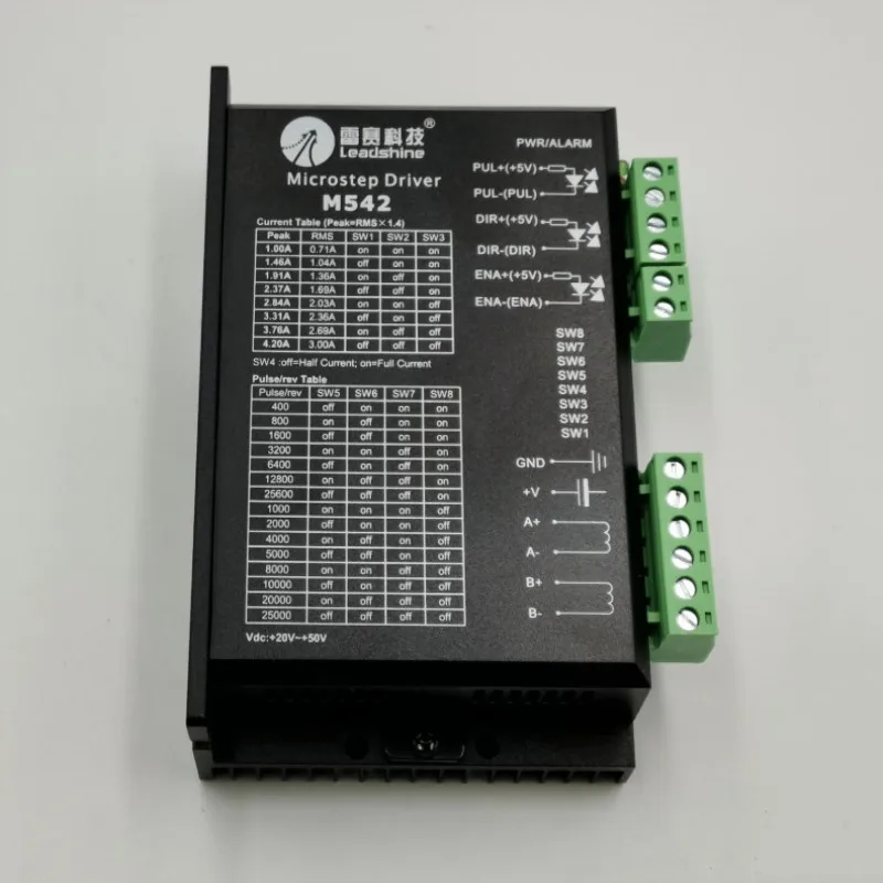 LeadShine M542 2/4 фазы аналоговый Гибридный Драйвер шагового двигателя 20 50VDC 1 0 4.2A|leadshine