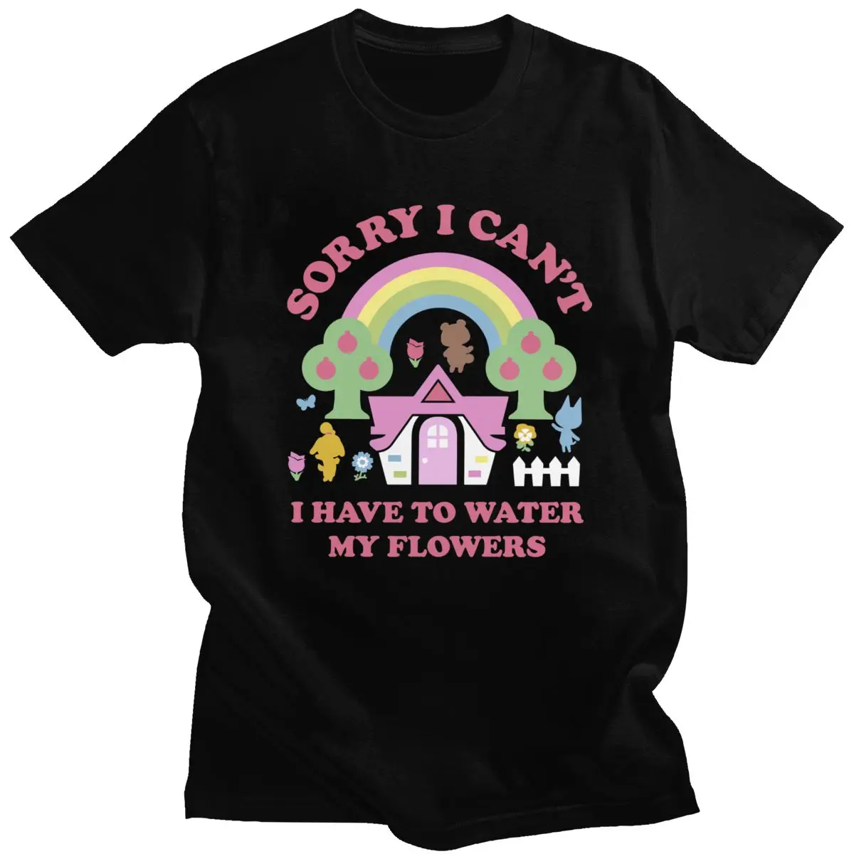 Модная футболка для видеоигр с животными Мужская коротким рукавом I have to Water my